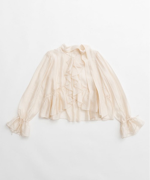 PRANK PROJECT（プランクプロジェクト）の「ラッフルボウタイブラウス / Ruffle Bow Tie Blouse（シャツ/ブラウス・レディース・ブラック/ホワイト・FREE）」の22枚目の写真