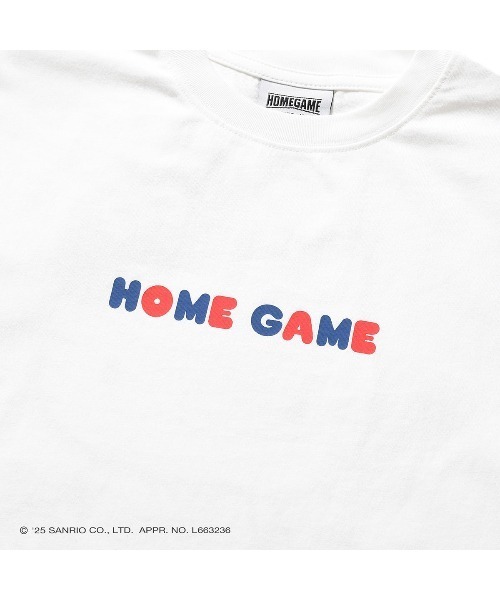 sanrio（サンリオ）の「サンリオキャラクターズ × ホームゲーム [HOMEGAME] - ハローキティー 半袖 Tシャツ  [HELLO KITTY UNIFORM TEE WHITE HG2501101]（Tシャツ/カットソー・レディース・ホワイト・LARGE/MEDIUM/SMALL/X-LARGE）」の3枚目の写真