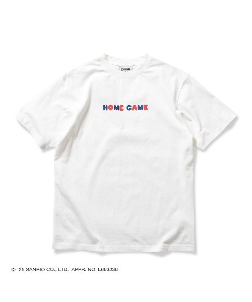 sanrio（サンリオ）の「サンリオキャラクターズ × ホームゲーム [HOMEGAME] - ハローキティー 半袖 Tシャツ  [HELLO KITTY UNIFORM TEE WHITE HG2501101]（Tシャツ/カットソー・レディース・ホワイト・LARGE/MEDIUM/SMALL/X-LARGE）」の2枚目の写真