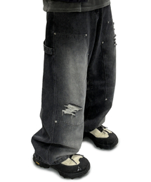 FLAVORISM（フレーバリズム）の「Double Knee Carpenter Wide Denim Pants (TP0057)（デニムパンツ）」