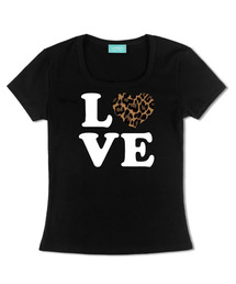 KATRINA K（カトリーナケイ）の「Love Pink Leopard Slim Fit Short Sleeve T-Shirt - 2 Colors（Tシャツ/カットソー）」