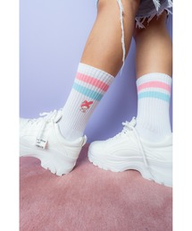 HOMEGAME（ホームゲーム）の「サンリオキャラクターズ × ホームゲーム [HOMEGAME] - マイメロディー ソックス 靴下 [MY MELODY LINE SOCKS HG251711]（ソックス/靴下）」
