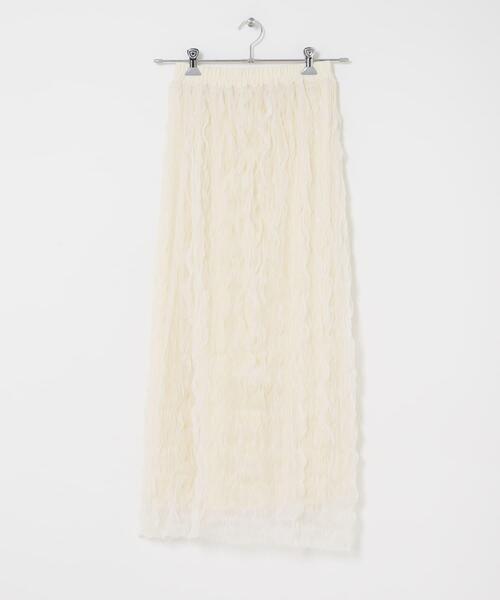 SENSE OF PLACE by URBAN RESEARCH（センスオブプレイスバイアーバンリサーチ）の「ウェーブチュールスカート（スカート・レディース・アイボリー/ブラック・ONE）」の10枚目の写真