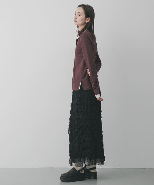 SENSE OF PLACE by URBAN RESEARCH（センスオブプレイスバイアーバンリサーチ）の「ウェーブチュールスカート（スカート・レディース・アイボリー/ブラック・ONE）」の20枚目の写真