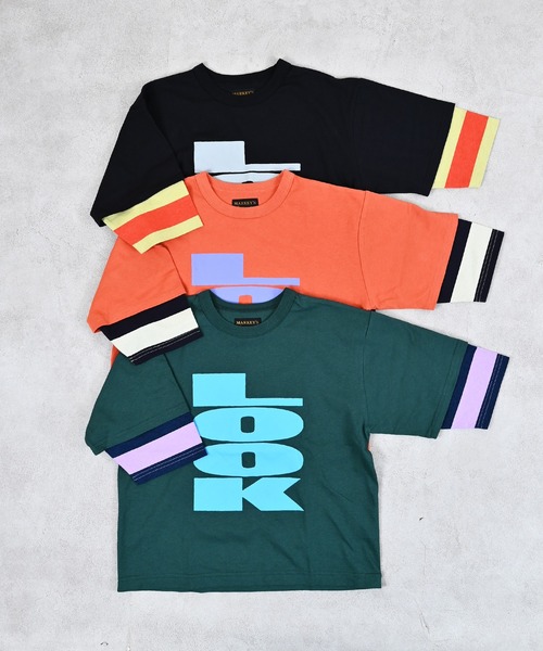 MARKEY'S(マーキーズ)の「レイヤードスリーブロンティー(Tシャツ/カットソー・キッズ・オレンジ/グリーン/ブラック・80/90/95/100/110/120/130/140/150)」の4枚目の写真