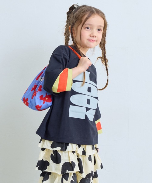 MARKEY'S(マーキーズ)の「レイヤードスリーブロンティー(Tシャツ/カットソー・キッズ・オレンジ/グリーン/ブラック・80/90/95/100/110/120/130/140/150)」の19枚目の写真