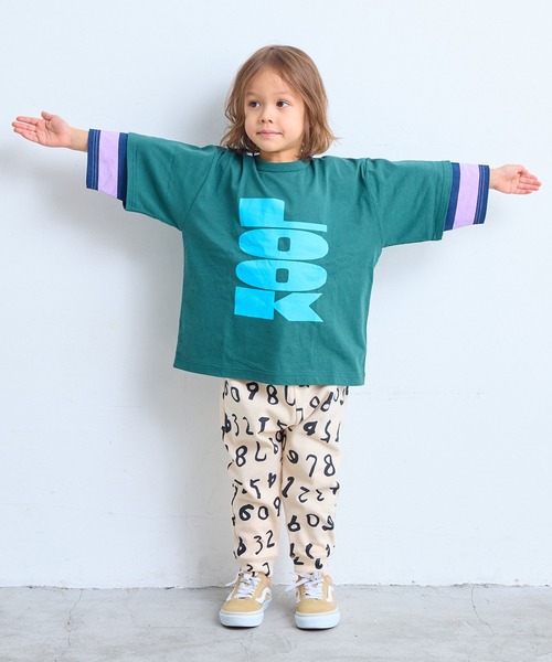 MARKEY'S(マーキーズ)の「レイヤードスリーブロンティー(Tシャツ/カットソー・キッズ・オレンジ/グリーン/ブラック・80/90/95/100/110/120/130/140/150)」の17枚目の写真