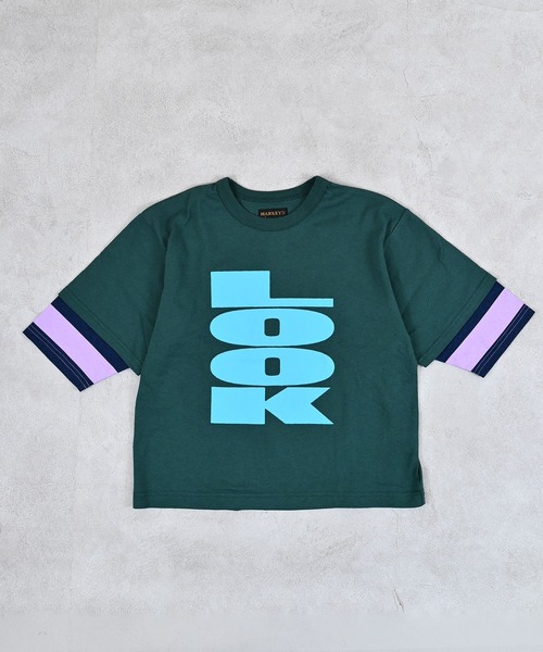 MARKEY'S(マーキーズ)の「レイヤードスリーブロンティー(Tシャツ/カットソー・キッズ・オレンジ/グリーン/ブラック・80/90/95/100/110/120/130/140/150)」の13枚目の写真