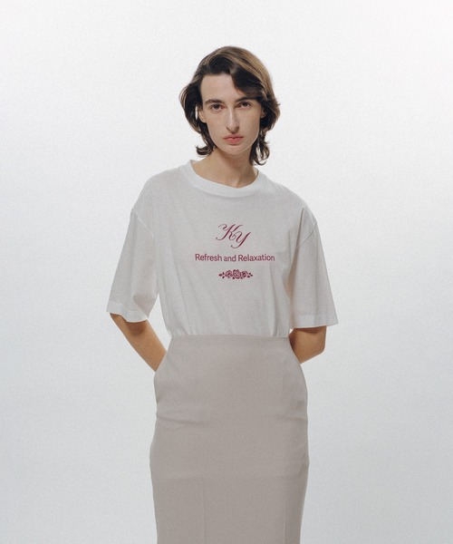 KEISUKEYOSHIDA（ケイスケヨシダ）の「Refresh & Relaxation T-Shirt（Tシャツ/カットソー・レディース・ブラック/ホワイト・S/M/L）」の6枚目の写真