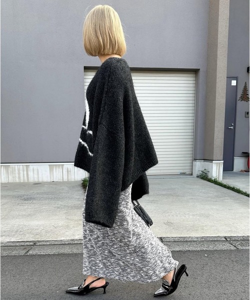 merrylatte（メリーラテ）の「オリジナルロゴハンドメイドルーズモヘアニット【Primaras】（ニット/セーター・レディース・チャコールグレー・FREE）」の8枚目の写真