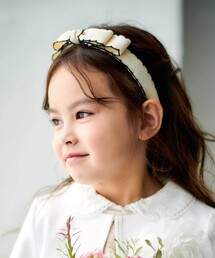 BeBe | バイカラースカラップリボンカチューシャ(カチューシャ)