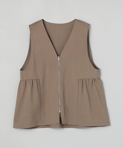 coen（コーエン）の「リネンライク ペプラムジップベスト（ベスト・レディース・ブラック/モカ・FREE）」の13枚目の写真