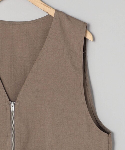 coen（コーエン）の「リネンライク ペプラムジップベスト（ベスト・レディース・ブラック/モカ・FREE）」の16枚目の写真