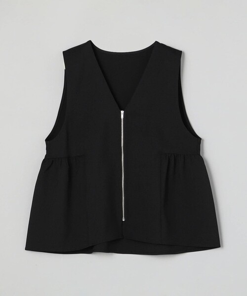 coen（コーエン）の「リネンライク ペプラムジップベスト（ベスト・レディース・ブラック/モカ・FREE）」の19枚目の写真