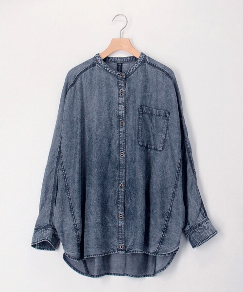MICO COULIER（ミコクリエ）の「パウダーデニムドルマンシャツ（シャツ/ブラウス・レディース・サックスブルー/インディゴブルー・38）」の11枚目の写真