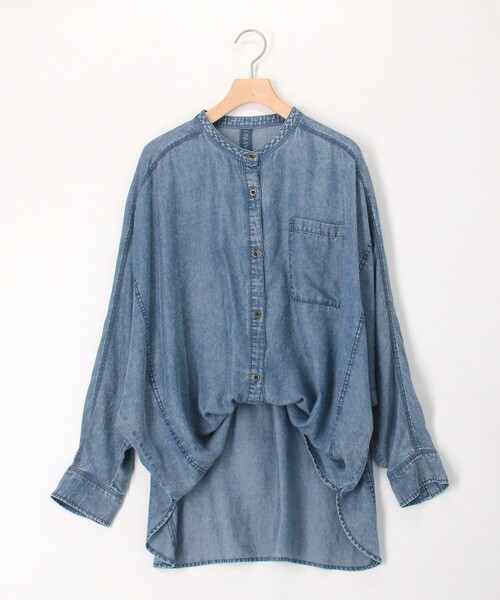 MICO COULIER（ミコクリエ）の「パウダーデニムドルマンシャツ（シャツ/ブラウス・レディース・サックスブルー/インディゴブルー・38）」の13枚目の写真