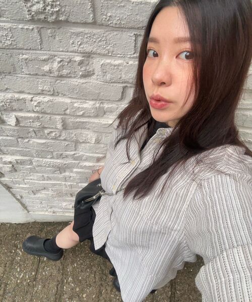 NOISE(ノイズ)の「フェネルリネンストライプシャツ - カーキベージュ(シャツ/ブラウス・レディース・その他・SMALL/MEDIUM/LARGE/X-LARGE)」の7枚目の写真