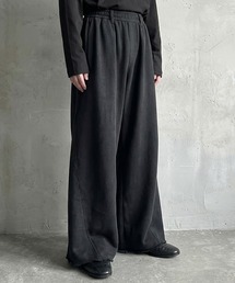NYLAUS（ナイラス）の「【Nylaus】2026SS 裾カットオフ ベルトループ付き スウェット カーブパンツ バレルパンツ ケミカル加工（スウェットパンツ）」
