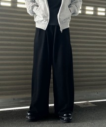 NYLAUS | 【Nylaus】2026SS 裾カットオフ ベルトループ付き スウェット カーブパンツ バレルパンツ ケミカル加工(スウェットパンツ)