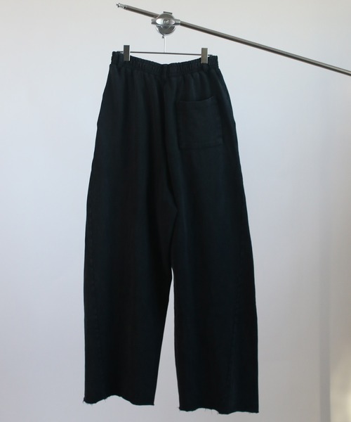 NYLAUS(ナイラス)の「【Nylaus】2026SS 裾カットオフ ベルトループ付き スウェット カーブパンツ バレルパンツ ケミカル加工(スウェットパンツ・メンズ・ブラック系その他/ブラック・M/L/S)」の5枚目の写真
