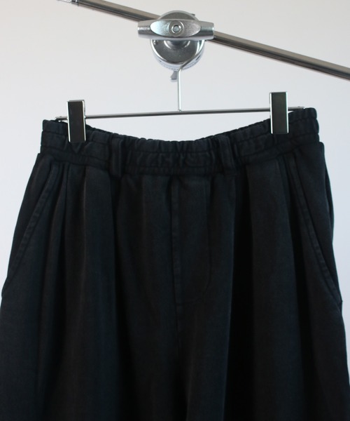 NYLAUS(ナイラス)の「【Nylaus】2026SS 裾カットオフ ベルトループ付き スウェット カーブパンツ バレルパンツ ケミカル加工(スウェットパンツ・メンズ・ブラック系その他/ブラック・M/L/S)」の6枚目の写真