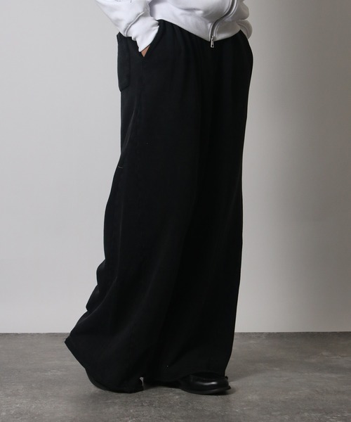 NYLAUS(ナイラス)の「【Nylaus】2026SS 裾カットオフ ベルトループ付き スウェット カーブパンツ バレルパンツ ケミカル加工(スウェットパンツ・メンズ・ブラック系その他/ブラック・M/L/S)」の20枚目の写真