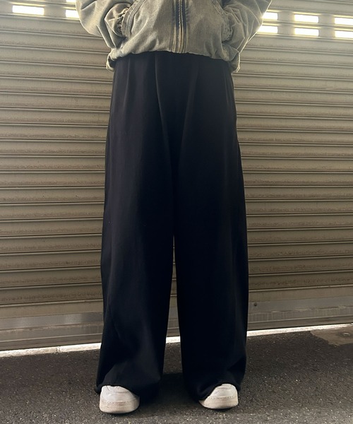 NYLAUS(ナイラス)の「【Nylaus】裾カットオフ ベルトループ付き スウェット カーブパンツ バレルパンツ ケミカル加工(スウェットパンツ・メンズ・ブラック系その他/ブラック・M/L/S)」の20枚目の写真