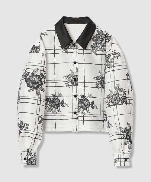 LOULOU WILLOUGHBY（ルルウィルビー）の「【LOULOU WILLOUGHBY】SILK COフラワーチェックシャツブラウス（シャツ/ブラウス・レディース・ホワイト系その他・2）」の12枚目の写真