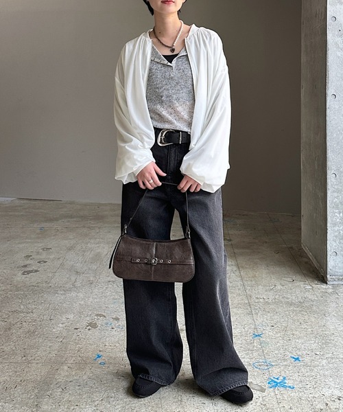 PAGEBOY（ページボーイ）の「シアーカットバルーンブルゾン（ブルゾン・レディース・オフホワイト/グレー/ブラック・FREE）」の4枚目の写真