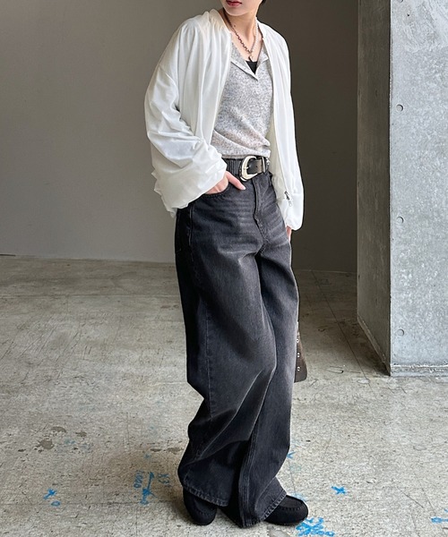 PAGEBOY（ページボーイ）の「シアーカットバルーンブルゾン（ブルゾン・レディース・オフホワイト/グレー/ブラック・FREE）」の6枚目の写真