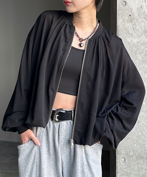 PAGEBOY（ページボーイ）の「シアーカットバルーンブルゾン（ブルゾン・レディース・オフホワイト/グレー/ブラック・FREE）」の17枚目の写真