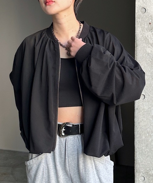 PAGEBOY（ページボーイ）の「シアーカットバルーンブルゾン（ブルゾン・レディース・オフホワイト/グレー/ブラック・FREE）」の19枚目の写真