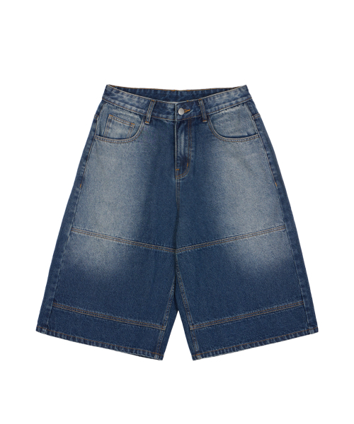 MAKEITTO(メイキット)の「切り替えラインデニムバミューダパンツ_ブルー(その他パンツ・メンズ・その他・S/M/L/XL)」の5枚目の写真