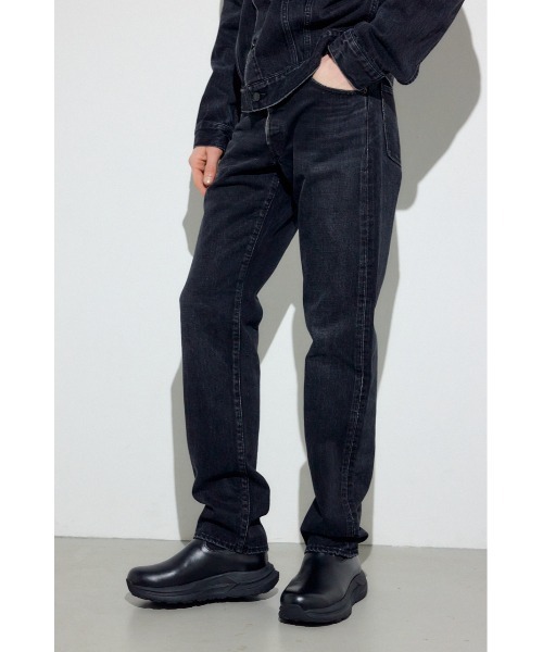 AZUL by moussy(アズールバイマウジー)の「AZUL DENIM ベーシックストレート(デニムパンツ・メンズ・ブラック/ブルー・34inch/32inch/30inch/28inch)」の4枚目の写真