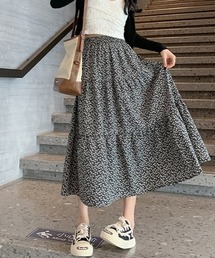 花柄ロングスカート