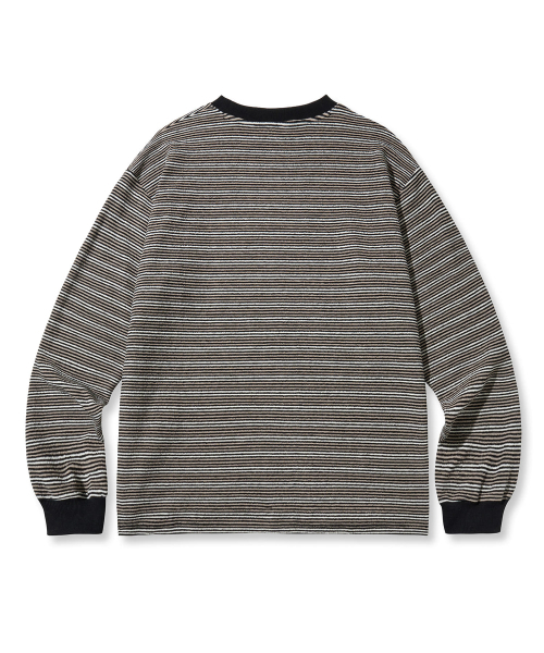 BROWNBREATH(ブラウンブレス)の「TAG TOWEL STRIPE LONGSLEEVE - BLACK(Tシャツ/カットソー・レディース・その他・S/L/M/XL)」の2枚目の写真