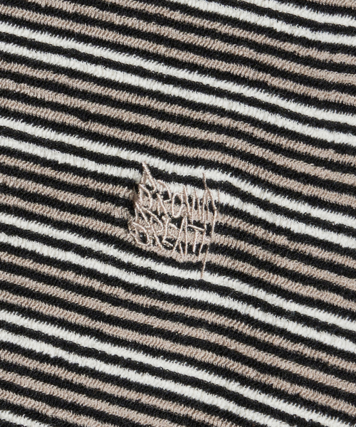 BROWNBREATH(ブラウンブレス)の「TAG TOWEL STRIPE LONGSLEEVE - BLACK(Tシャツ/カットソー・レディース・その他・S/L/M/XL)」の3枚目の写真