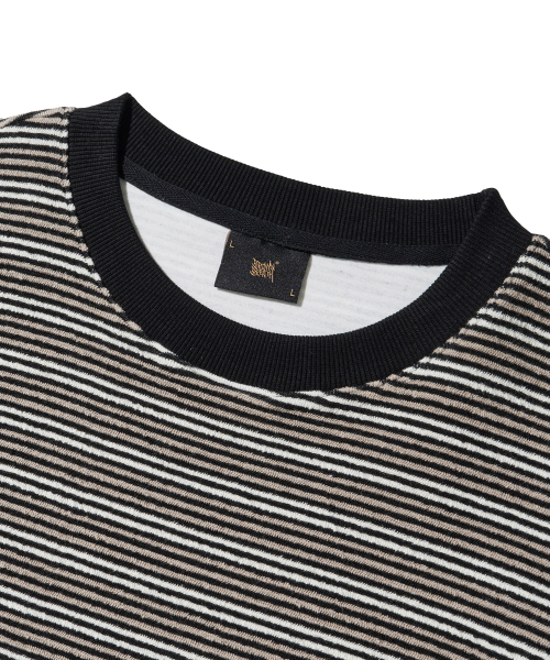BROWNBREATH(ブラウンブレス)の「TAG TOWEL STRIPE LONGSLEEVE - BLACK(Tシャツ/カットソー・レディース・その他・S/L/M/XL)」の4枚目の写真