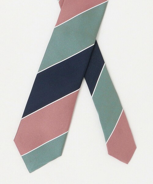 Altea（アルテア）の「＜ALTEA＞8.0cm ストライプ3 ネクタイ（ネクタイ・メンズ・ライム・FREE）」の2枚目の写真