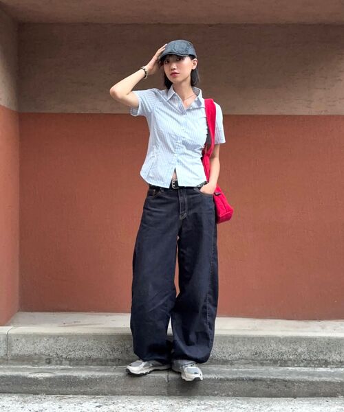 SECONDMONO（セカンドモノローグ）の「W. Stripe Slim Half Shirt [SKYBLUE]_SEWSH001SKYBLUE（シャツ/ブラウス・レディース・その他・S/M）」の16枚目の写真