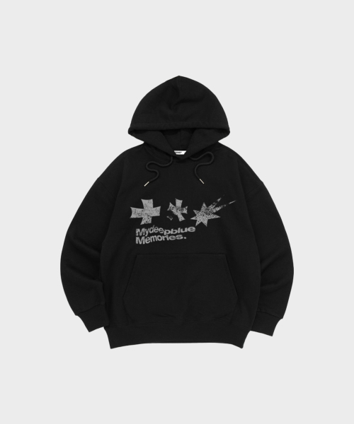 mydeepbluememories（マイディープブルーメモリーズ）の「SYMBOL LOGO GRAPHIC HOODIE (BLACK)（パーカー・レディース・ブラック・FREE/2）」の8枚目の写真