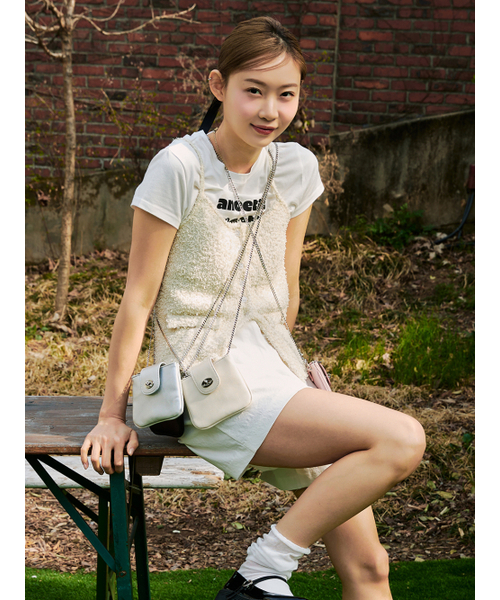 ANOETIC(アノエティック)の「ANC FLAP MINI BAG_IVORY(メッセンジャーバッグ・レディース・アイボリー・FREE)」の3枚目の写真