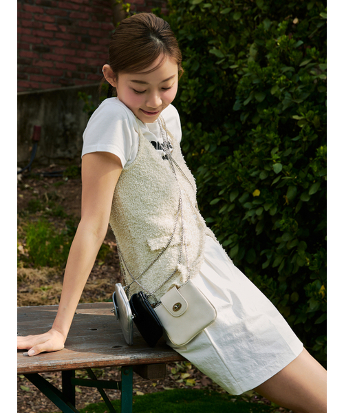 ANOETIC(アノエティック)の「ANC FLAP MINI BAG_IVORY(メッセンジャーバッグ・レディース・アイボリー・FREE)」の4枚目の写真