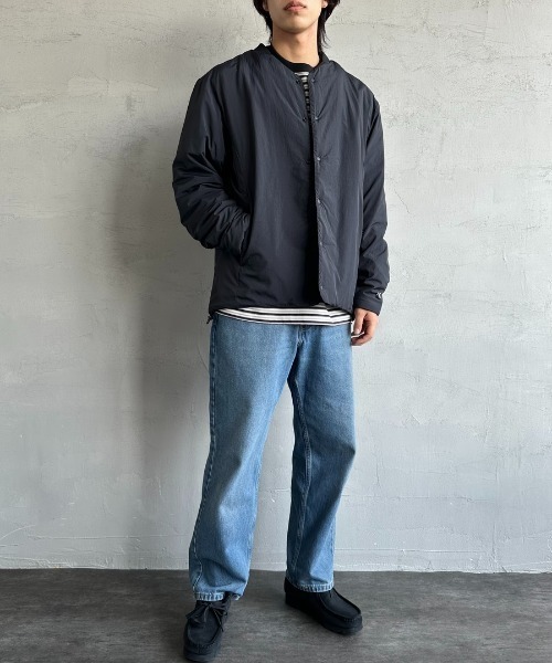 NANGA（ナンガ）の「[NANGA/ナンガ] ノーカラー ソフトダウンカーディガン（ダウンジャケット/コート・レディース・グレー/ブラック・L/M）」の4枚目の写真