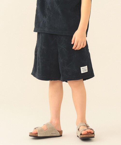 BEAMS mini(ビームスミニ)の「総柄 パイル ショートパンツ 2026SS(90~140cm)(その他パンツ・キッズ・ネイビー/オレンジ系その他6/ライトグレー・100/120/110/90/140/130)」の1枚目の写真