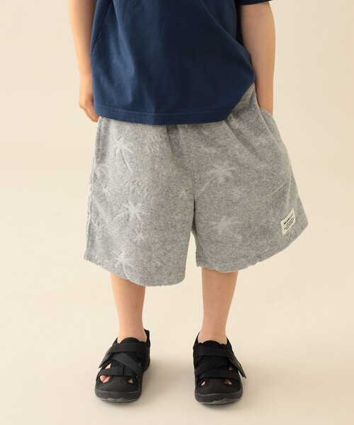 BEAMS mini(ビームスミニ)の「総柄 パイル ショートパンツ 2026SS(90~140cm)(その他パンツ・キッズ・ネイビー/オレンジ系その他6/ライトグレー・100/120/110/90/140/130)」の4枚目の写真