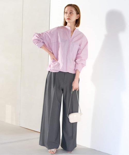 JOURNAL STANDARD（ジャーナルスタンダード）の「《追加》ハードマンズリネンコットンスキッパーシャツ（シャツ/ブラウス・レディース・ホワイト/ブルー/ピンク/チョコ・FREE）」の11枚目の写真