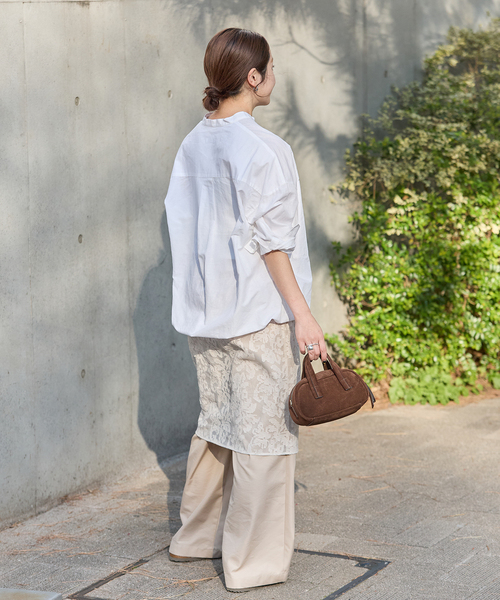 JOURNAL STANDARD（ジャーナルスタンダード）の「《追加》ハードマンズリネンコットンスキッパーシャツ（シャツ/ブラウス・レディース・ホワイト/ブルー/ピンク/チョコ・FREE）」の13枚目の写真