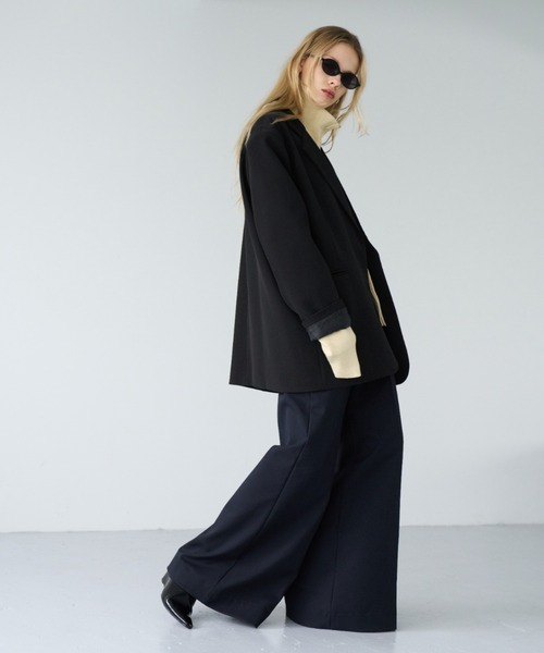 HANNE(アン)の「ワイドフレアパンツ(その他パンツ・レディース・ネイビー/ブラック・S/M)」の11枚目の写真