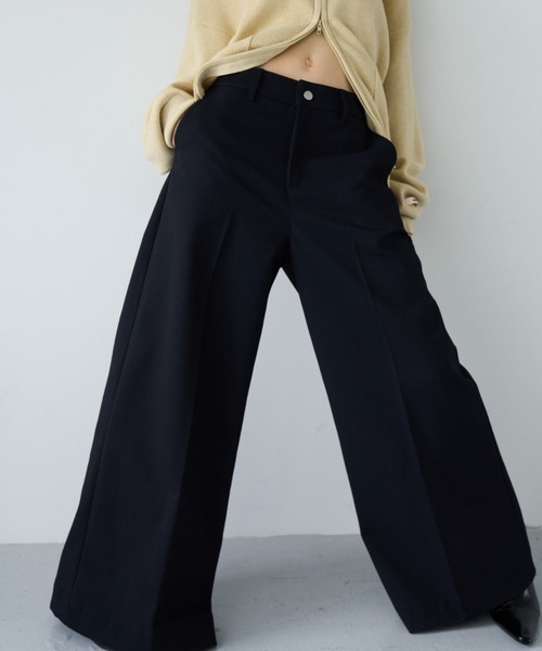 HANNE(アン)の「ワイドフレアパンツ(その他パンツ・レディース・ネイビー/ブラック・S/M)」の10枚目の写真